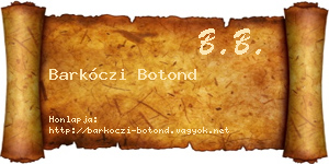 Barkóczi Botond névjegykártya